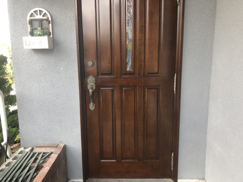 18-117  玄関ドア 塗装補修