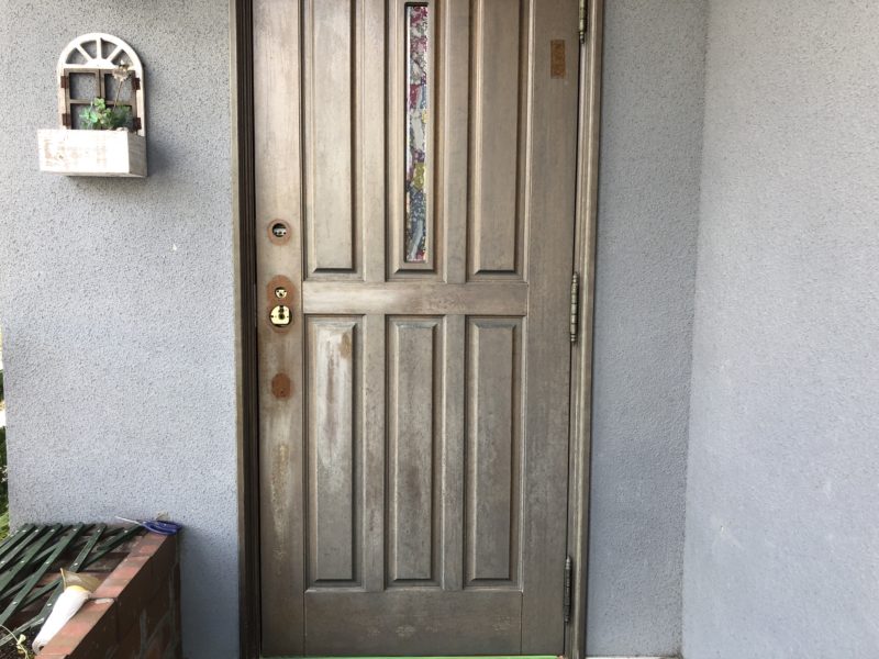 18-117  玄関ドア 塗装補修