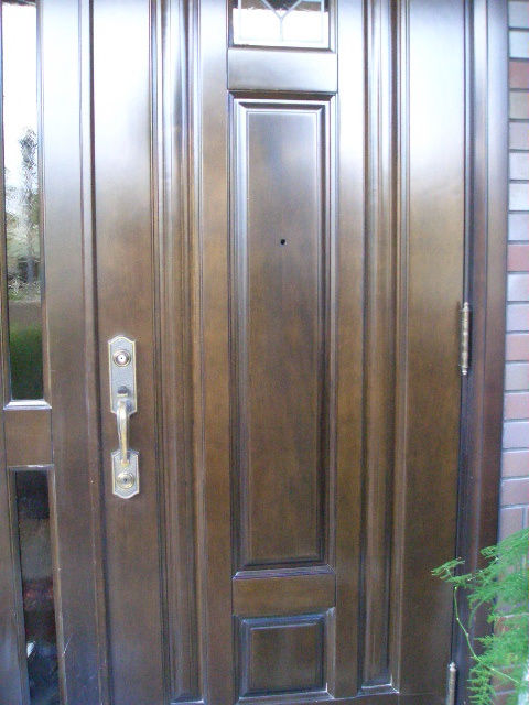 09-10　玄関ドア白化補修