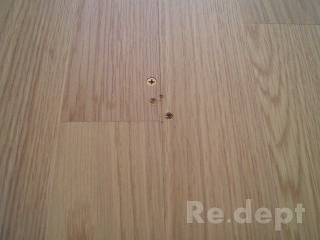 16-91　フロアービス穴補修