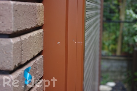 13-4　シャッター枠傷補修