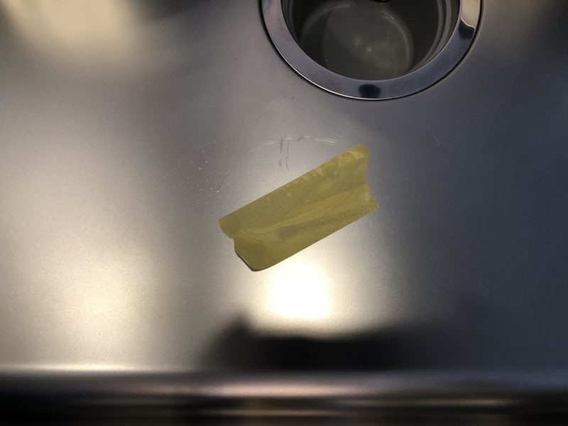 18-56  キッチンシンク すり傷補修