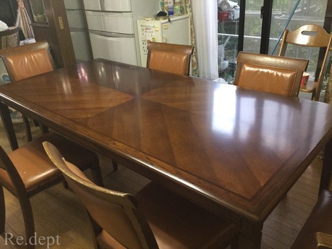 17-83　ドレクセルテーブル塗装補修