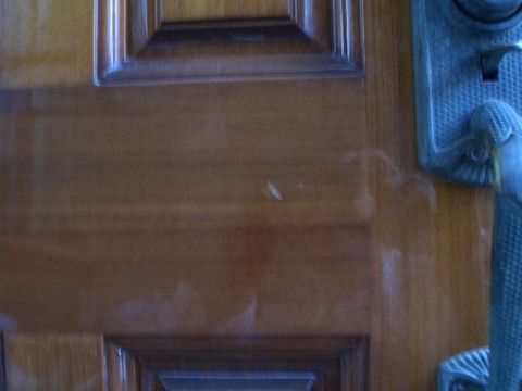 12-23  玄関ドアー傷補修