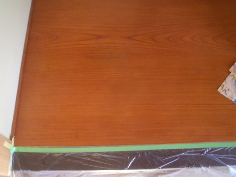 12-12  床の間地板シミ補修