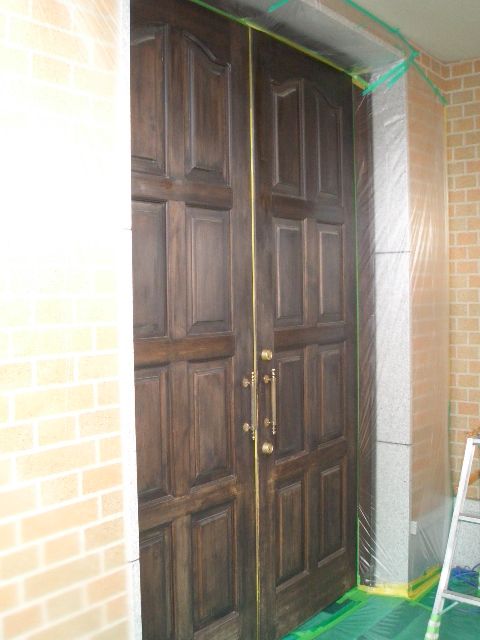 12-1　玄関ドア塗装
