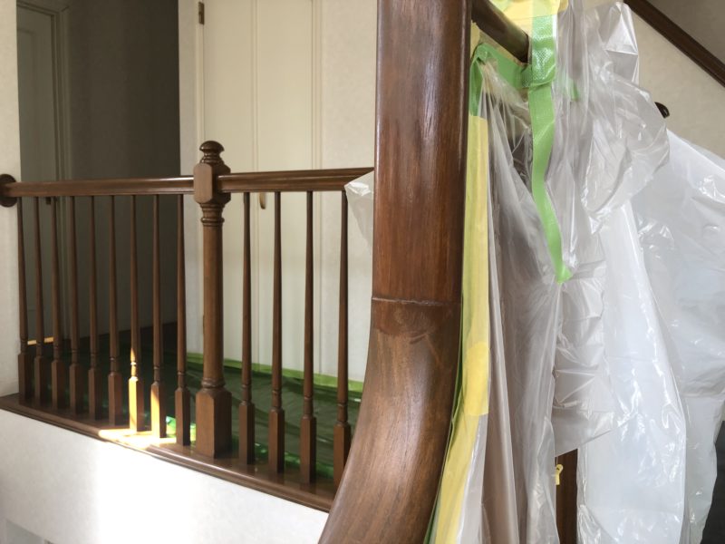 19-29  階段手摺 色褪せ補修