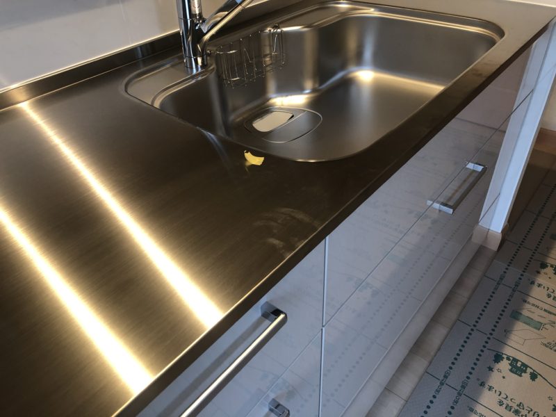 19-42  キッチン天板 すり傷補修