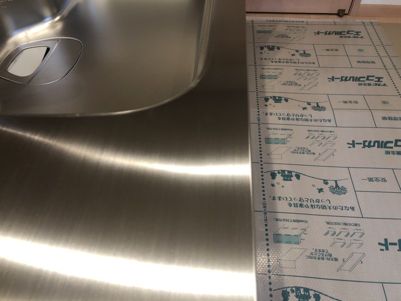 19-42  キッチン天板 すり傷補修