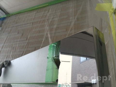 16-97 ステンレス鏡面ドアへこみ補修