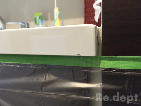 16-82 リクシル洗面台欠け補修