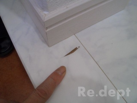 16-63 大理石調フロアー傷補修