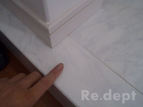 16-63 大理石調フロアー傷補修