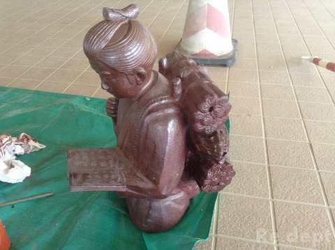 16-17 二宮金次郎像補修