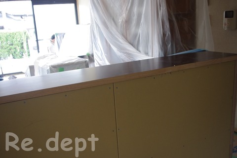 13-21 カウンター小口塗装