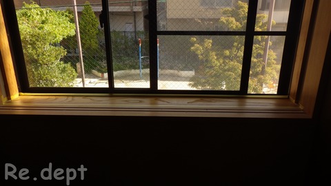 13-36 欅 窓枠色あせ補修