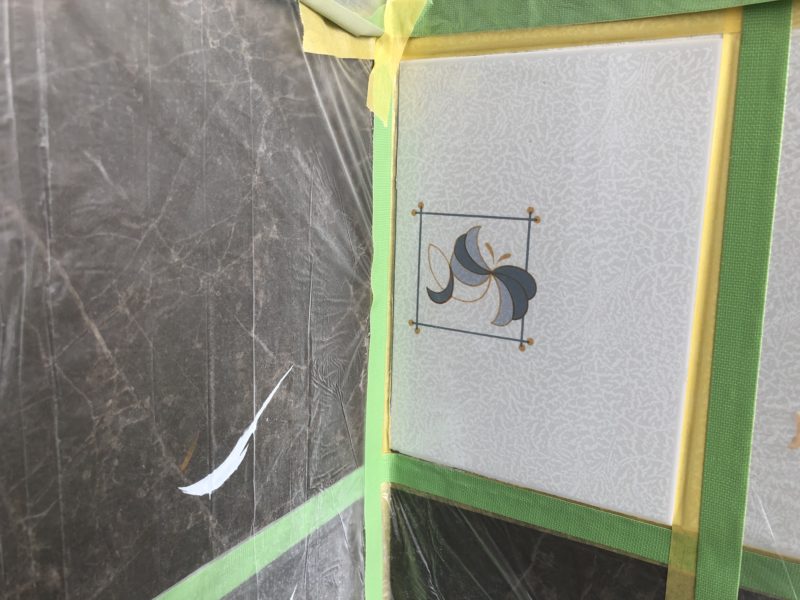 19-81 浴室タイル割れ補修