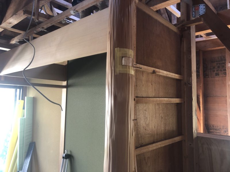 19-85 絞り丸太 再利用