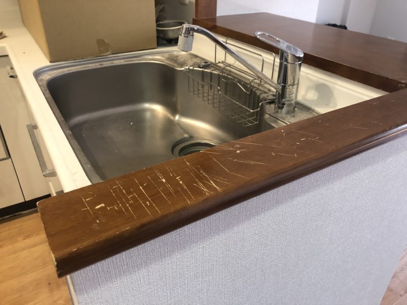 20-27 キッチンカウンター キズ補修