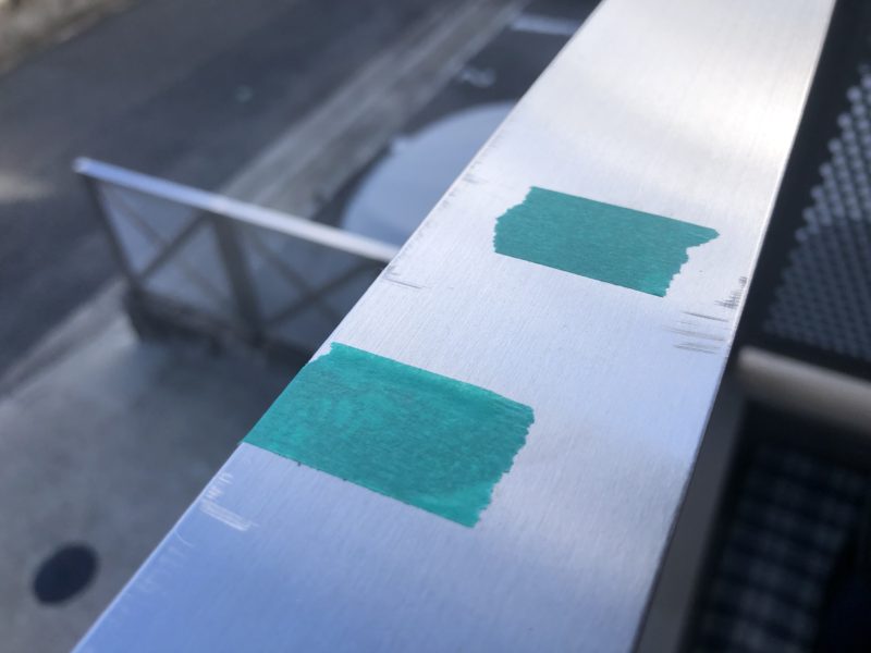 20-56 ステンレスフラットバー へこみ補修