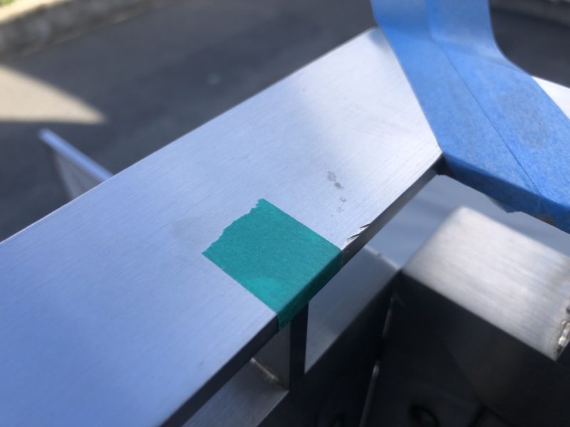 20-56 ステンレスフラットバー へこみ補修