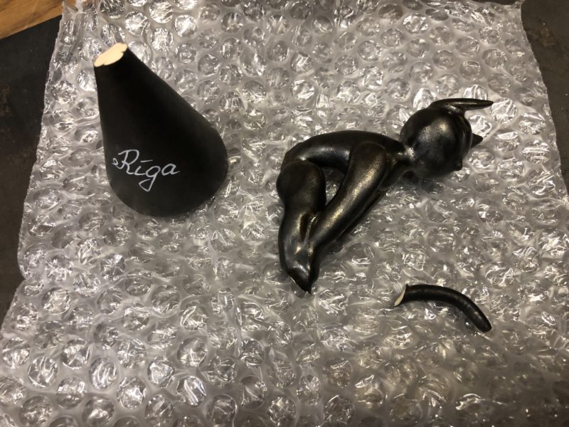 20-57 陶器 置物 割れ補修