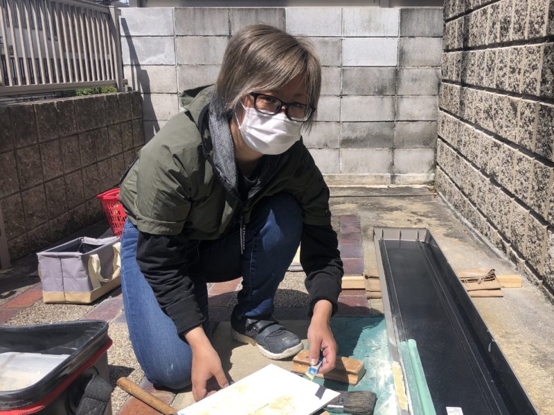 20-126 シャッターボックス　へこみ補修