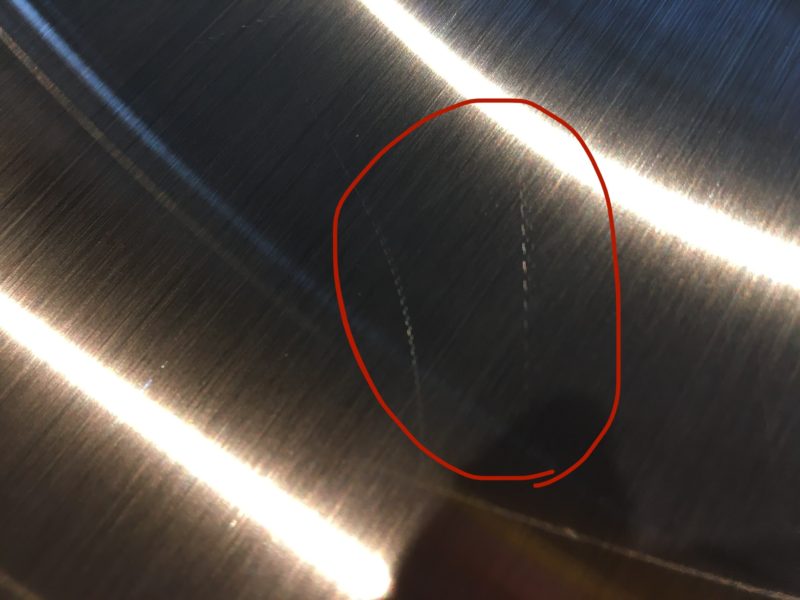 20-133 ステンレス製キッチン　キズ補修