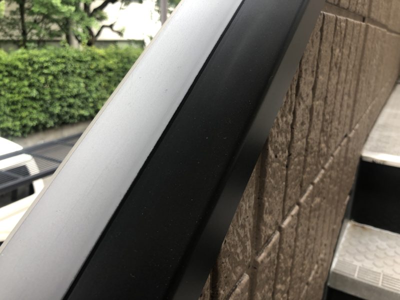 20-118 アルミ手摺り　へこみ補修