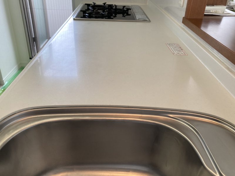 21-08 キッチン天板 磨き