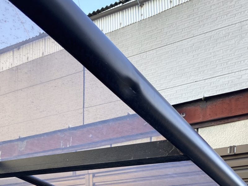 21-52 カーポート ヘコミ補修