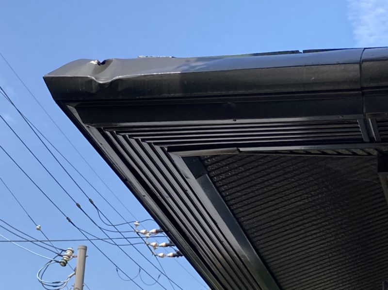 21-07 玄関　庇　板金修理