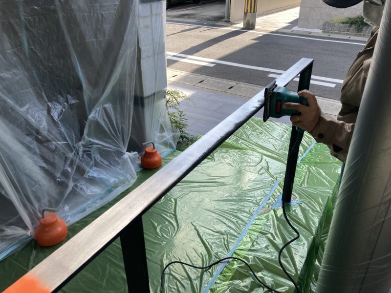 21-48 アイアン手すり 再塗装