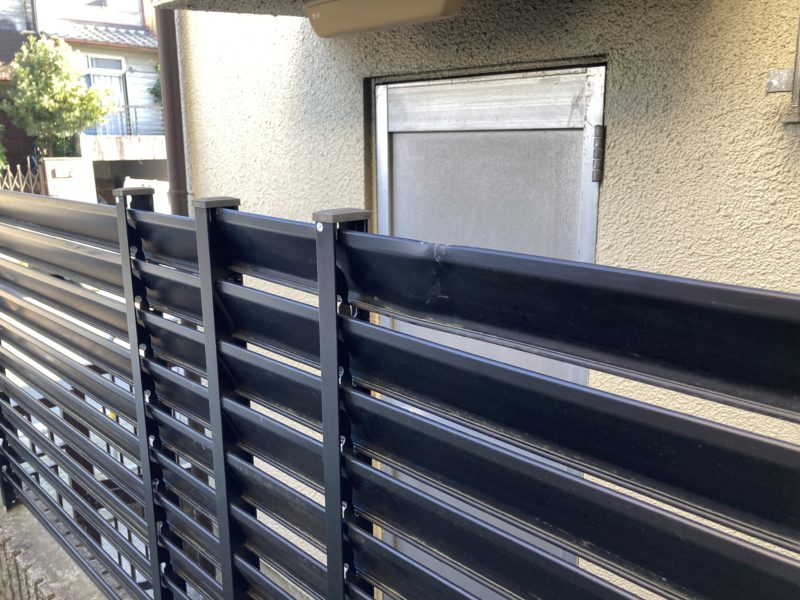 21-73 アルミフェンス へこみ補修