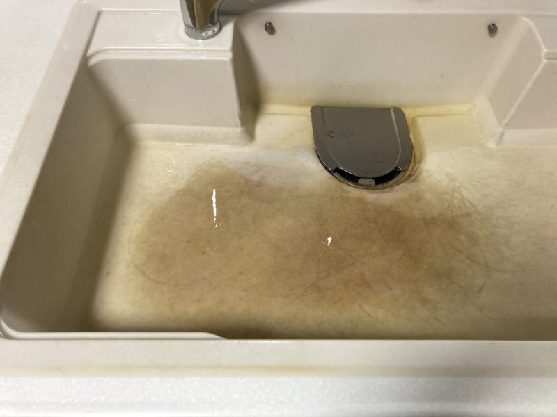 21-121 樹脂シンク　変色補修