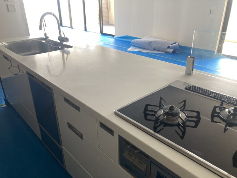 21-158 キッチン天板 人工大理石 再研磨