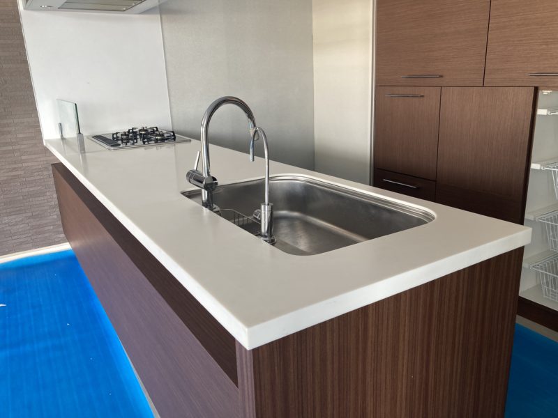 21-158 キッチン天板 人工大理石 再研磨