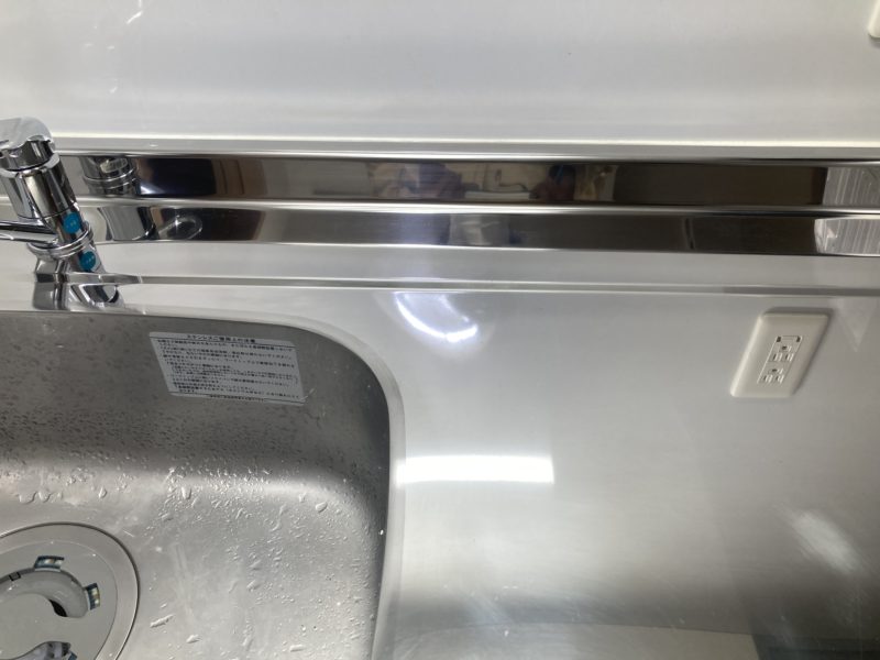 21-152 鏡面キッチン天板 キズ補修