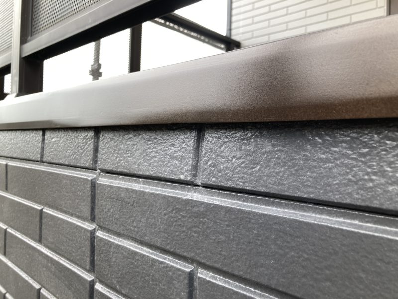 21-157 バルコニー笠木 へこみ補修