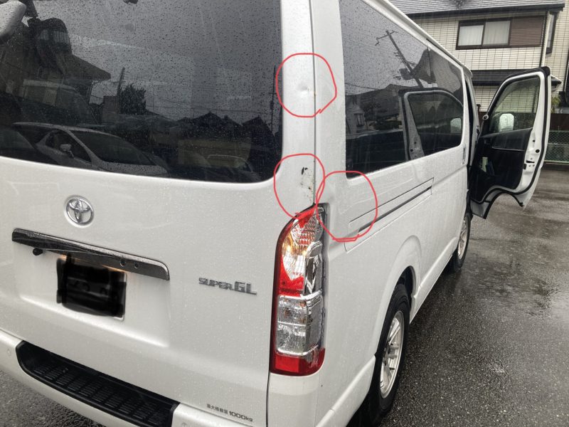 21-147 ハイエース へこみ補修