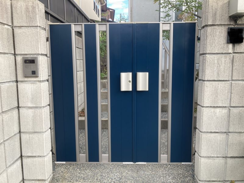 22-55 門扉 シート劣化 再塗装