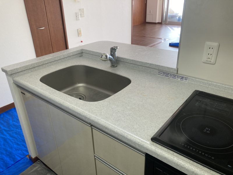 22-70 人工大理石 キッチン天板 ステンレスシンク 再研磨