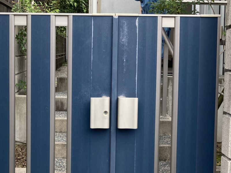 22-55 門扉 シート劣化 再塗装