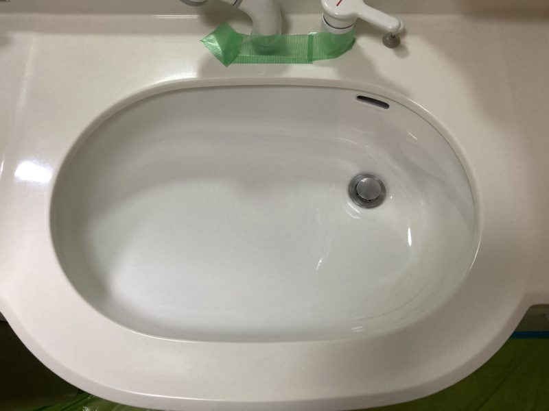 22-32 洗面ボウル　割れ補修