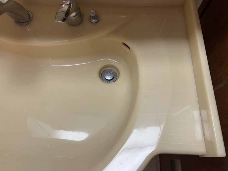 22-71 洗面台 キズ 水垢除去 再研磨