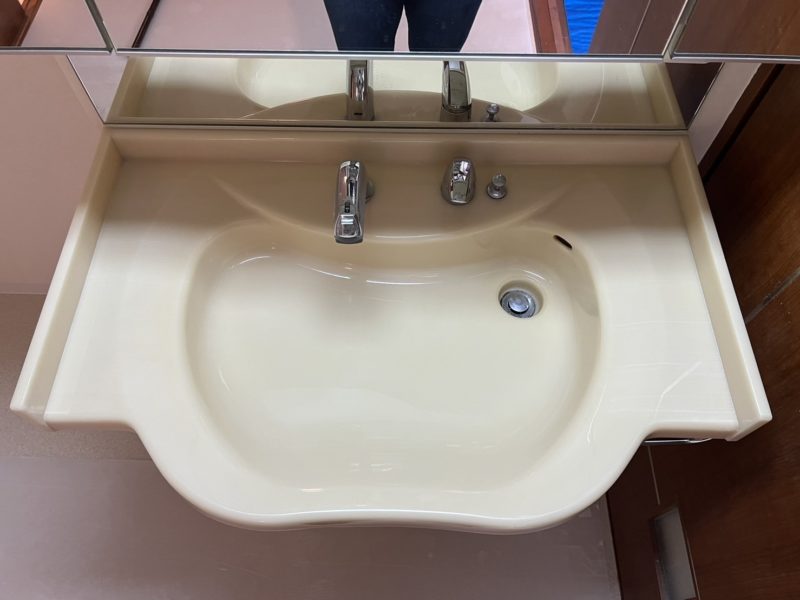 22-71 洗面台 キズ 水垢除去 再研磨