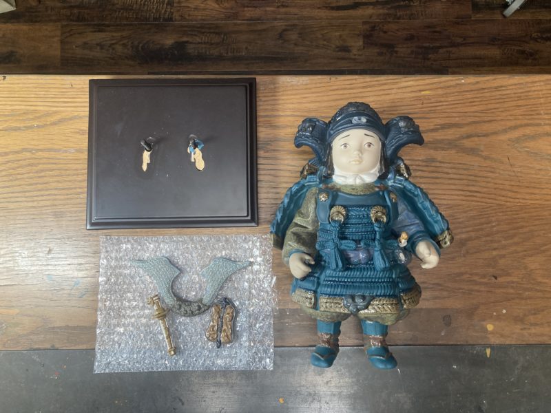 22-110 リヤドロ パーツ外れ 接着補修　修復