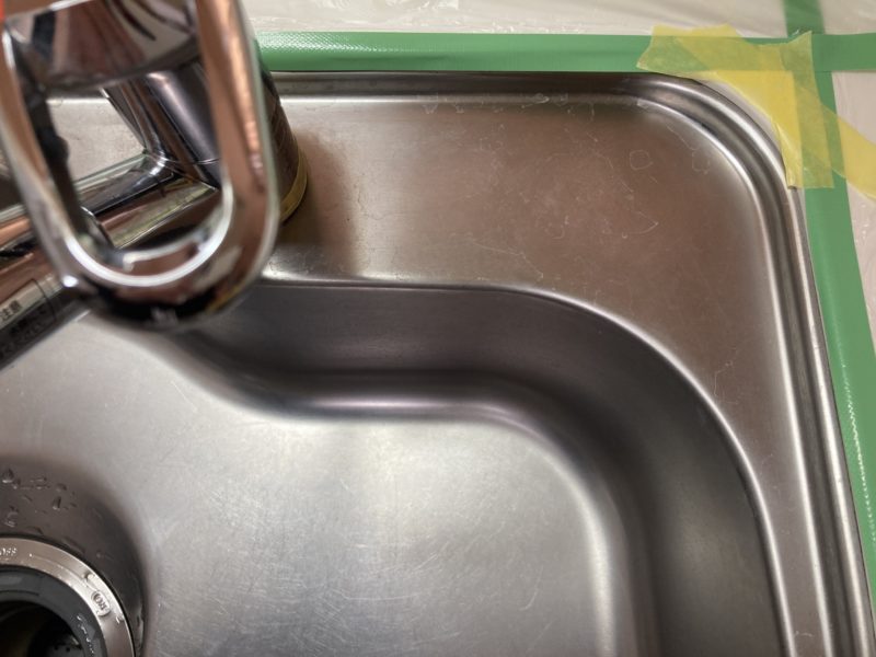 22-78　シンク再研磨 ナチュラル仕上げ 水垢 キズ除去