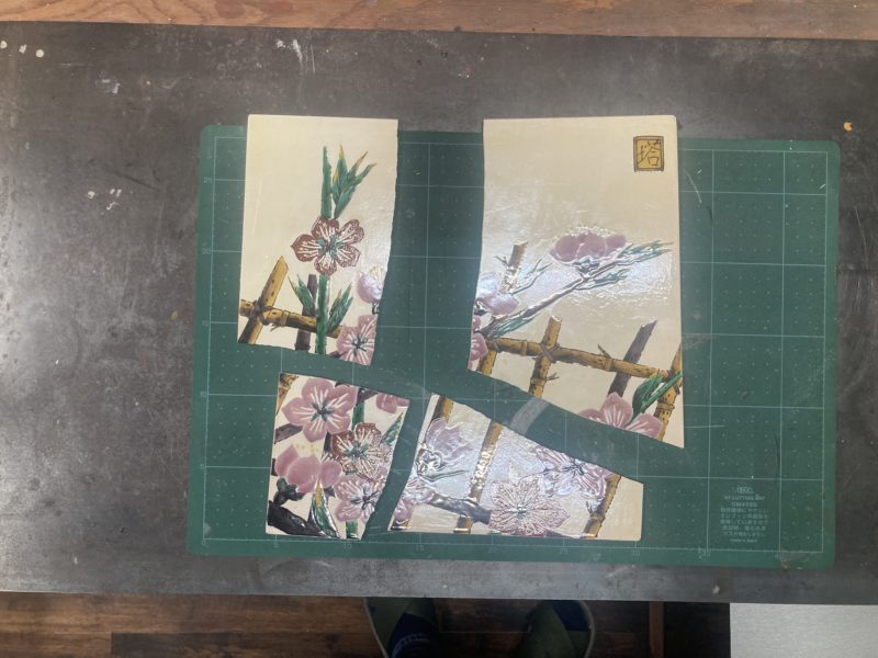 22-108 陶板 割れ 修復