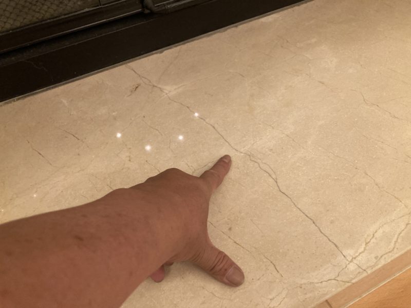 22-10 大理石 割れ補修